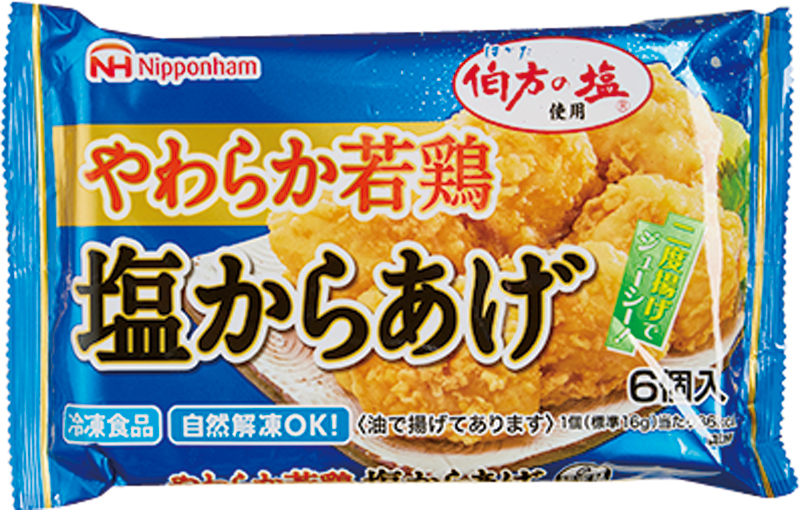 【5位】日本ハム やわらか若鶏塩からあげ96g（6個入）149円