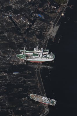 陸地に乗り上げた船舶