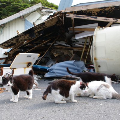 被災地の“猫島”の猫たち
