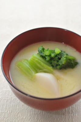 京都風白味噌のかぶの味噌汁