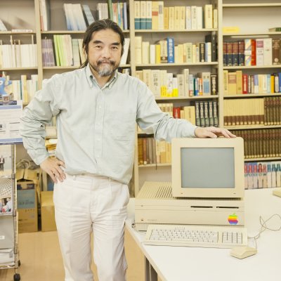 Macintosh II（1987年）と江下雅之氏