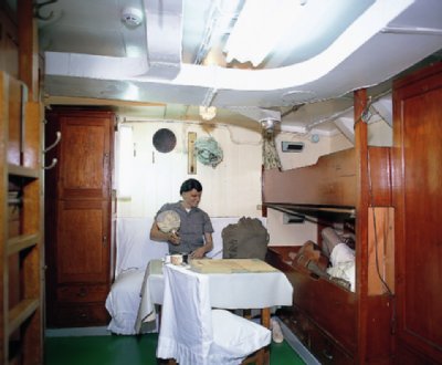 当時の様子が再現された宗谷の船室