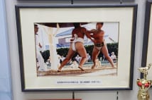 松井秀喜記念館　中1時の相撲優勝写真やお気に入り長靴展示