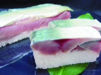 懐石料理のコースでも評判「生さば寿司」