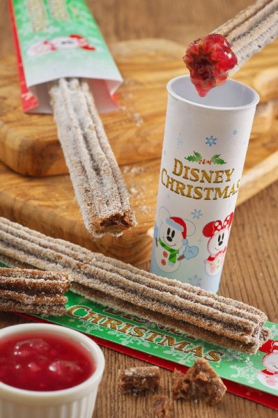 チョコレートチュロス（310円）、クランベリーのディップ（100円）