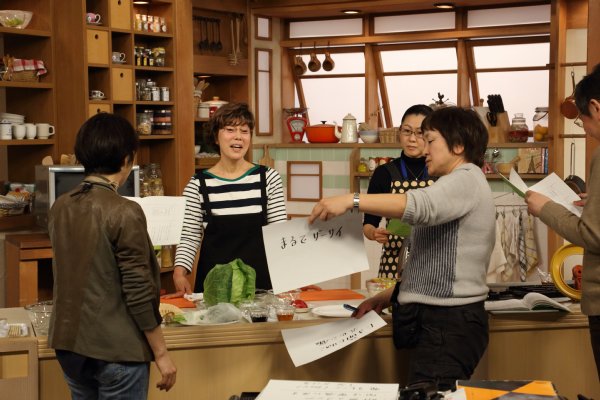 『きょうの料理』のスタジオでの撮影風景