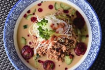 辛さ抑えたスープと細麺の相性抜群の京都の絶品冷やし担々麺