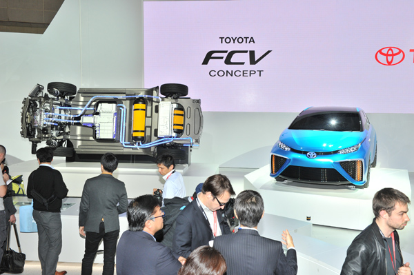 前回のモーターショーでFCVを大々的に披露したトヨタ自動車