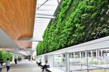 JR新山口駅の新名所となった全長100mの緑化壁「垂直の庭」
