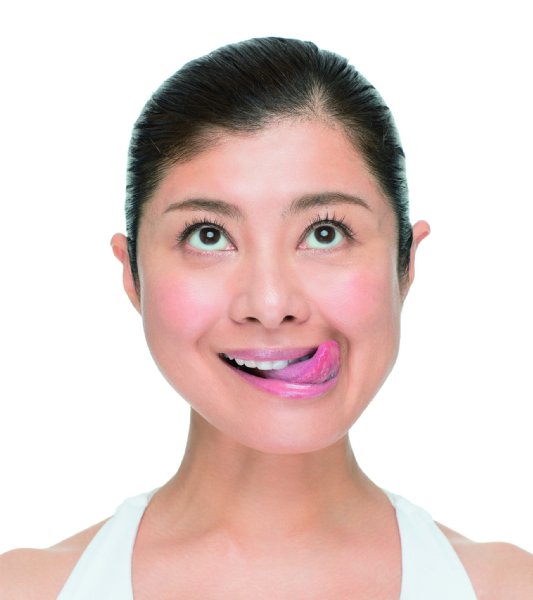口角アップにつながる顔ヨガ「おいしい顔」