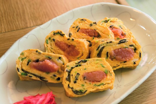 「雲仙」（天神）のめんたい玉子焼き