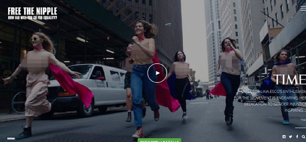 「FREE THE NIPPLE」のホームページ