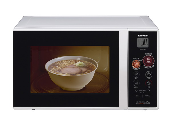 「即席麺ボタン」がついた電子レンジ　シャープ提供