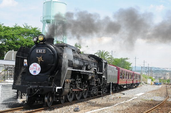 京都鉄道博物館内では本物のSLに乗車できる