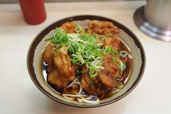 我孫子駅やよい軒の「唐揚げそば」