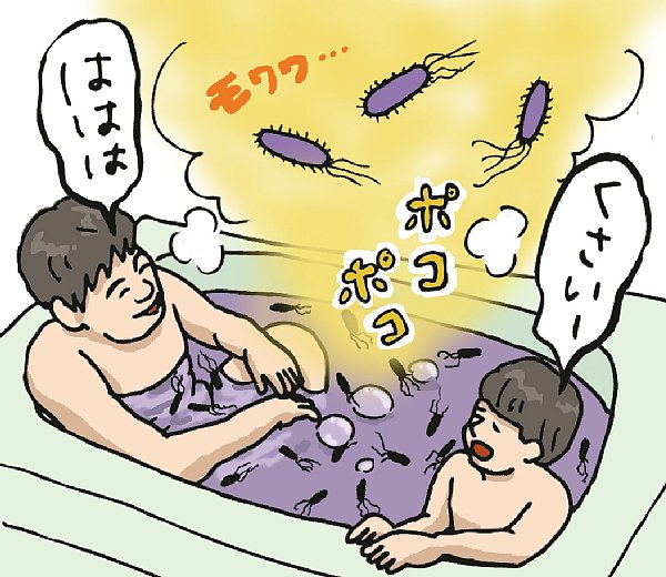 フロでおならすると大腸菌もお湯に溶ける