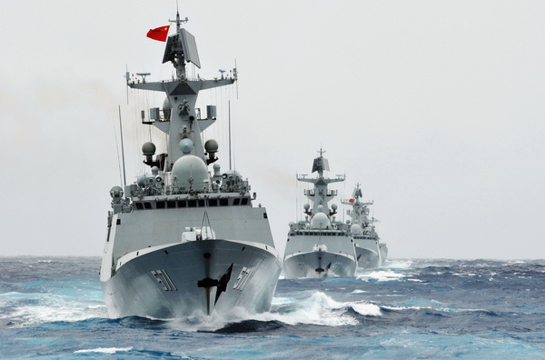 掃海能力が貧弱な中国には機雷戦が効果的（中国海軍の艦隊）