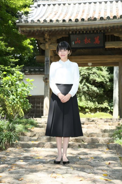 井伊家縁の龍潭寺で取材会を開いた柴咲コウ