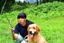 富山のらっきょう畑 猿追い犬のおかげで今年の獣害ゼロ