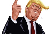 トランプ氏のふんわりヘアは前後バージョンのバーコード?