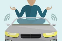 手離し運転が当たり前になる時代はくるか(写真:アフロ)