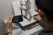 スケッチブックから飛び出す3Dアート 永井秀幸が描く世界