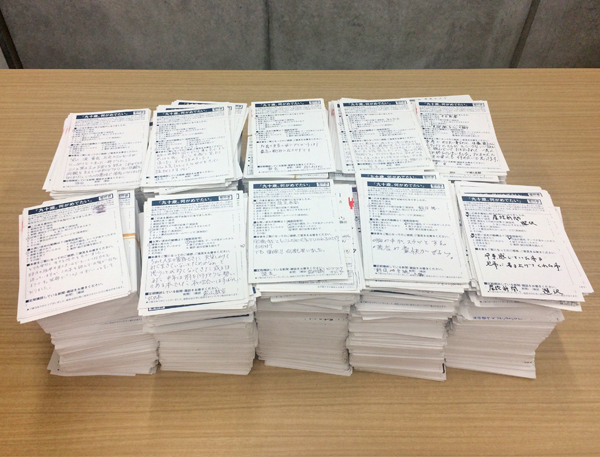 編集部に届いた佐藤愛子氏の読者カードは7000枚超