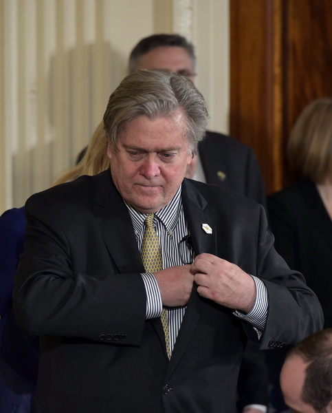 大統領令のベースを書いたとされるバノン氏　AFP＝時事