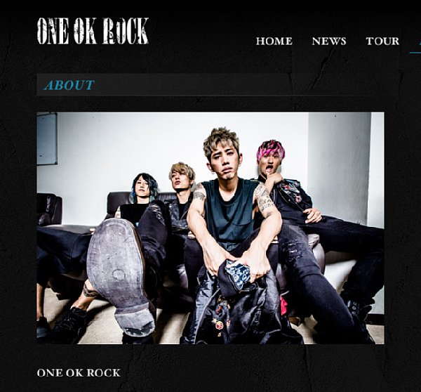 ONE OK ROCKのTakaも元ジャニーズ（公式サイトより）