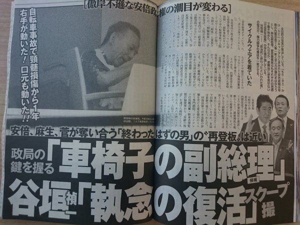 谷垣禎一氏の現在の様子は（週刊ポスト誌面より）