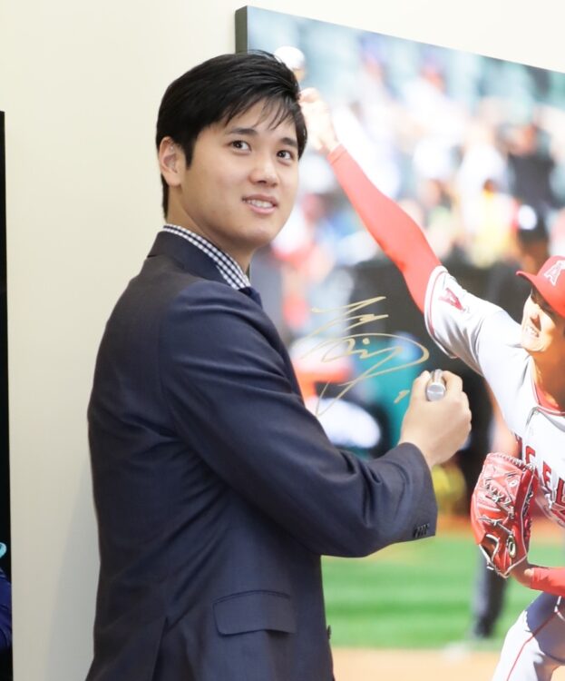 活躍を続ける大谷翔平（写真は2018年の第59回報道写真展にて）