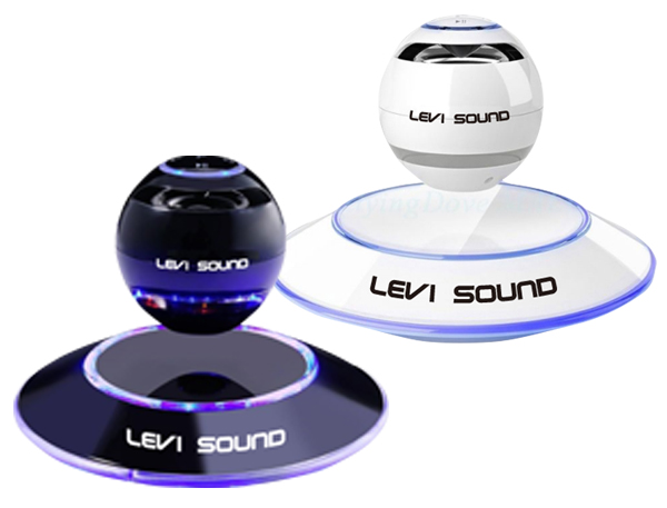 宙に浮き回転し光るBluetoothスピーカー『レビサウンド』