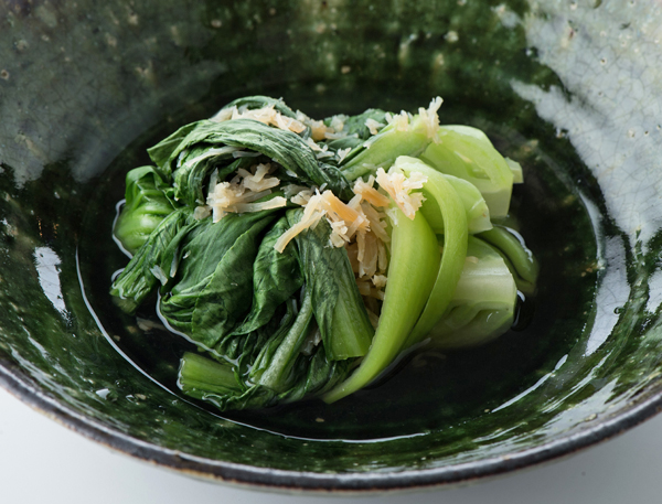 旬の料理『青梗菜と貝柱のさっと煮』