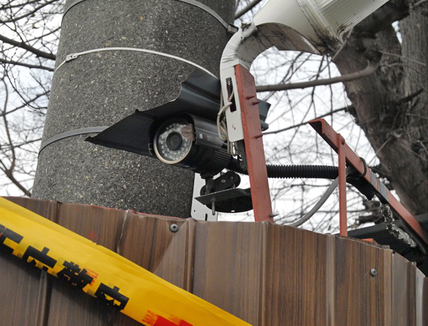 至る所に監視カメラが設置されていた