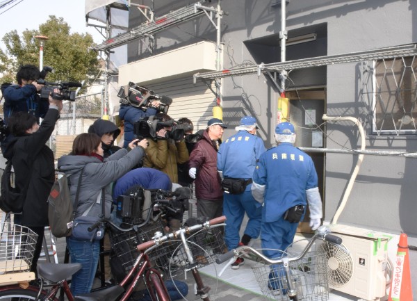 遺体遺棄現場の西成区の民泊施設（共同通信社）