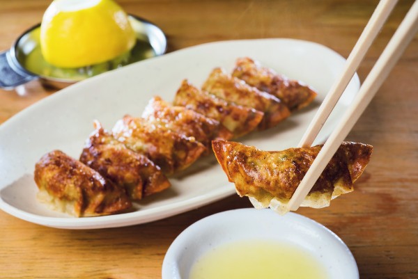 「高知名物　屋台餃子　一屋」の屋台餃子（撮影・小松 潤）