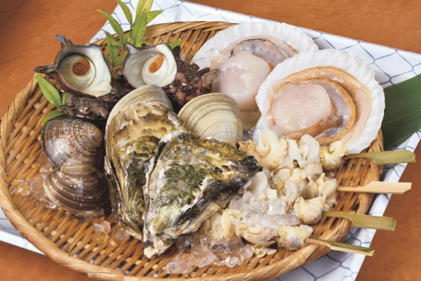 活貝焼きセットDセット（14点盛）4050円