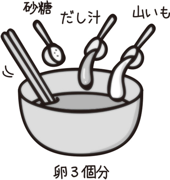 冷めてもふんわりの秘訣は山いもにあり(イラスト/さややん。)