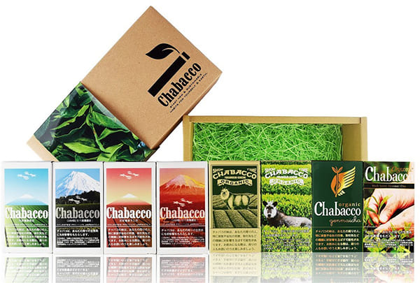 『Chabacco』は深蒸し茶、ほうじ茶、有機煎茶、有機玄米茶の4種類
