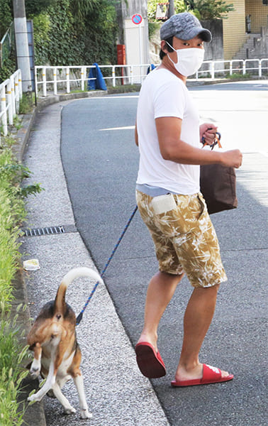 マスク姿でちょっと元気がない？