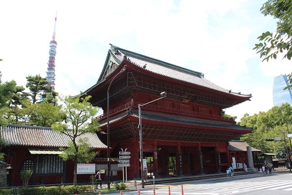 東京五輪マラソンでは折り返し地点になる増上寺前