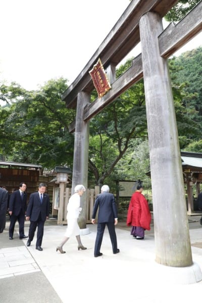 2017年9月、高麗神社を訪れた両陛下　JMPA