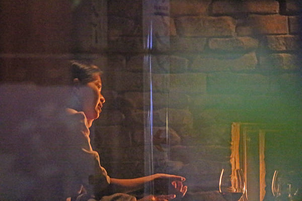 ワインのみで食べずにトーク