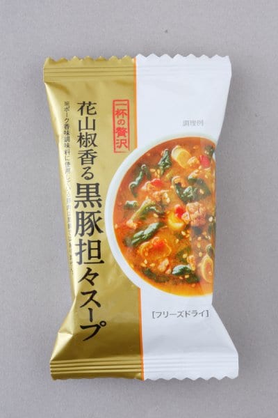 麻婆豆腐にアレンジしたフリーズドライの坦々スープ（撮影／菅井淳子）