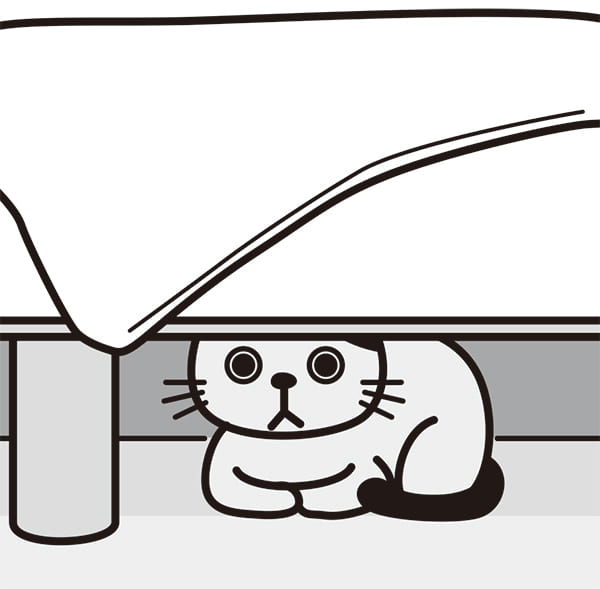 災害発生時、猫の行動パターンは（イラスト／さややん。）