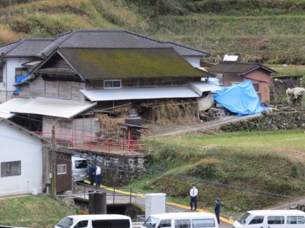 事件現場となった飯干さん宅