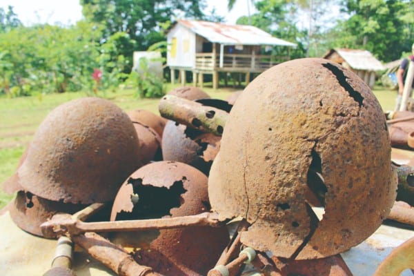 バラナ村には今も多くの日本軍将兵の遺品が展示されている