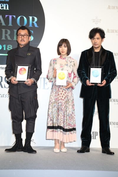 雑誌『Pen』に表彰された吉田鋼太郎、松岡茉優、稲垣吾郎