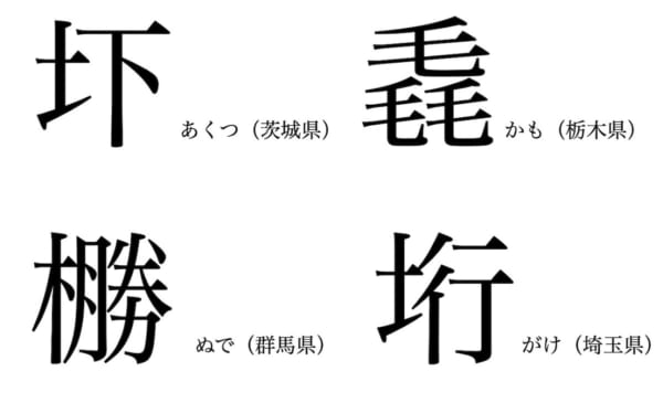 圷 毳 垳 匝瑳 関東地方の 方言漢字 何と読む Newsポストセブン