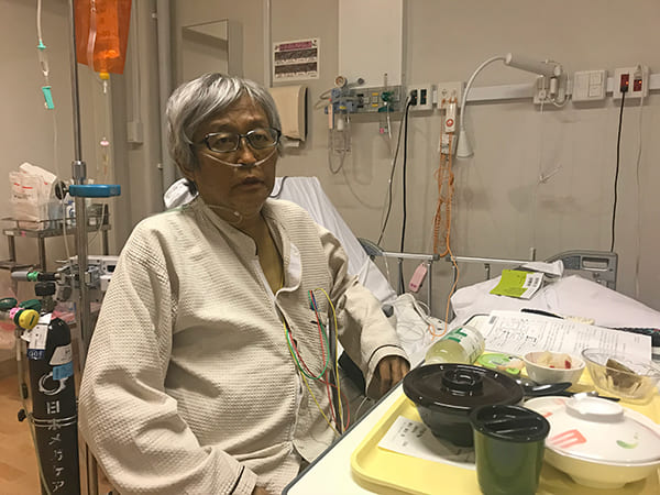 2018年入院中の勝谷さん。体調回復を待ちつつ、メルマガの執筆を行っていた